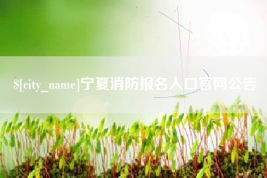 简阳宁夏消防报名入口官网公告