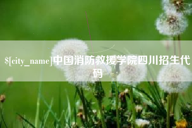 简阳中国消防救援学院四川招生代码