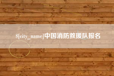 简阳中国消防救援队报名