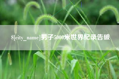 简阳男子5000米世界纪录告破
