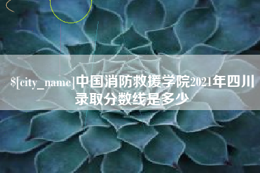 简阳中国消防救援学院2021年四川录取分数线是多少
