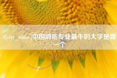简阳中国消防专业最牛的大学是哪一个