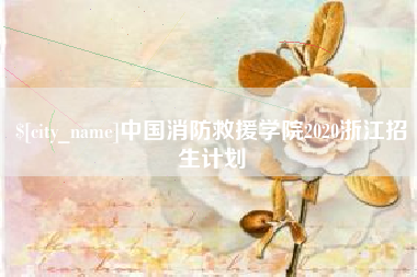 简阳中国消防救援学院2020浙江招生计划