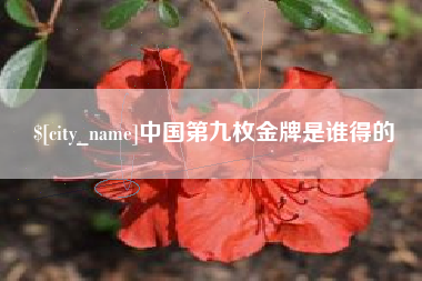 简阳中国第九枚金牌是谁得的