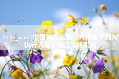 简阳中国执行信息公开网查不到被执行人是不是已解除限高