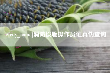 简阳消防设施操作员证真伪查询