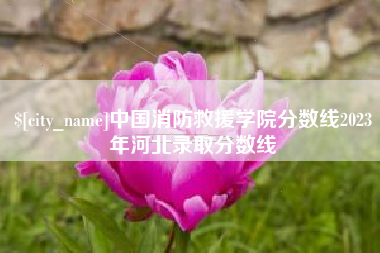 简阳中国消防救援学院分数线2023年河北录取分数线