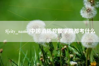 简阳中国消防救援学院都考什么