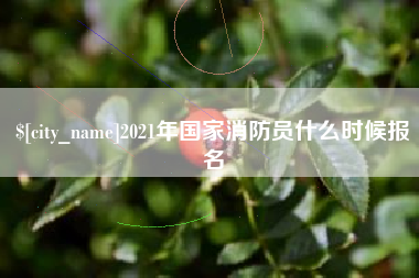 简阳2021年国家消防员什么时候报名