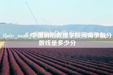 简阳中国消防救援学院河南录取分数线是多少分